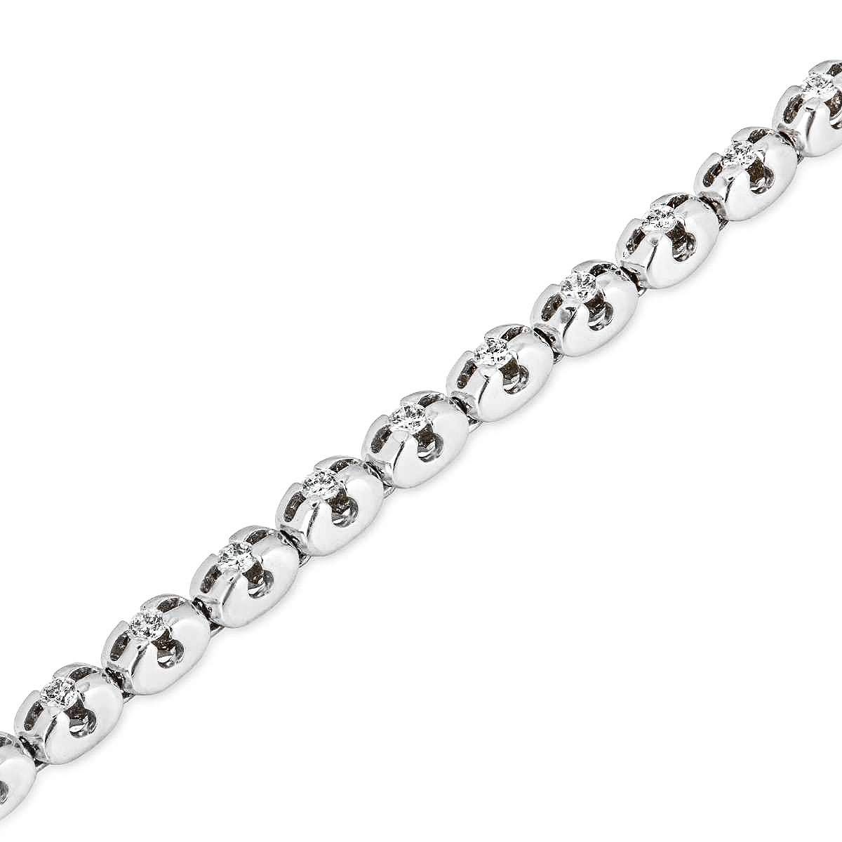 White Gold Diamond Tennis Bracelet 0.90ct TDW White Gold Diamond Tennis Bracelet 0.90ct TDW